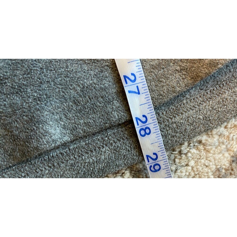 Mens Quarter Zip Fleece Pullover Size L Gray Softcore Outdoor Hiking Casual Warm - Picture 9 of 11